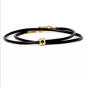 Kate Spade Good Tone Leather  Cord Wrap Bracelet